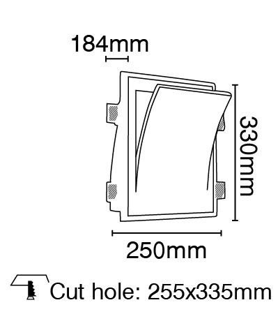 ΕΠΙΤΟΙΧΟ ΦΩΤΙΣΤΙΚΟ ΧΩΝΕΥΤΟ ΛΕΥΚΟ VK/09020 - second view