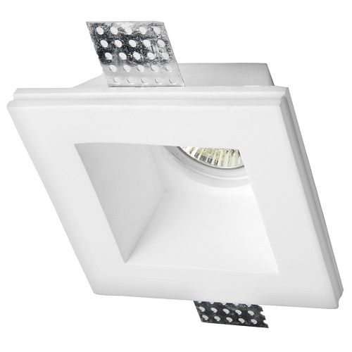 Χωνευτό γύψινο φωτιστικό τετράγωνο βαθύ GU10 VK/09001