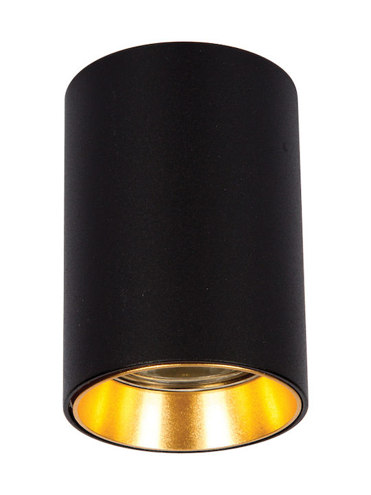 VK/03139/CE/B  Σποτ οροφής κύλινδρος Φ60 x 85mm GU10 μαύρο 