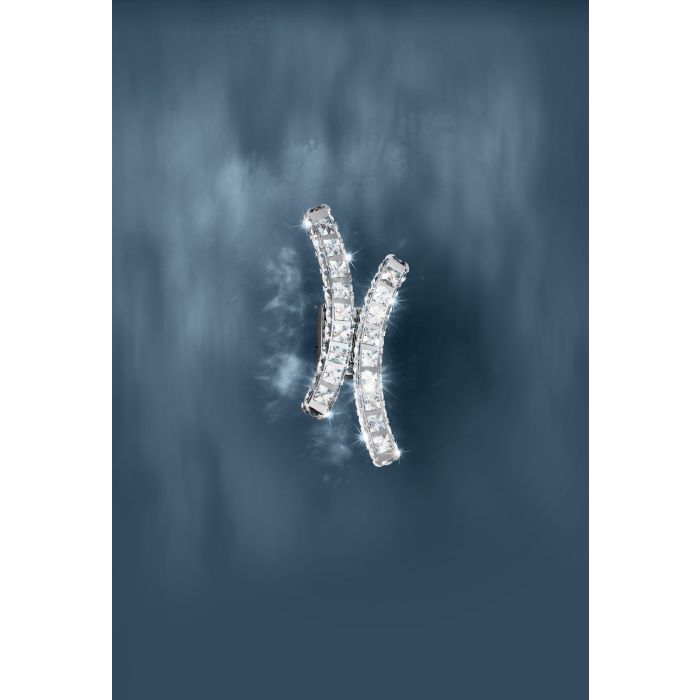 Eglo Toneria Μοντέρνο Φωτιστικό Τοίχου με Ενσωματωμένο LED και Φυσικό Λευκό Φως σε Ασημί Χρώμα Πλάτους 10cm 39004