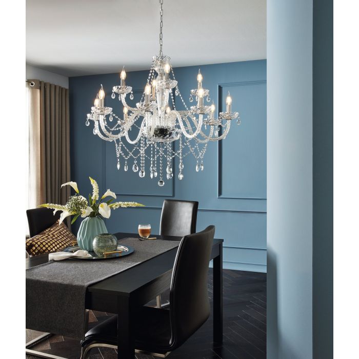 Eglo Basilano Πολυέλαιος με Κεράκια Διάφανος 39102 