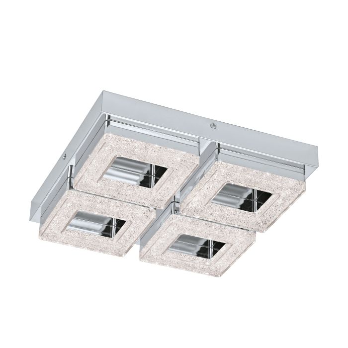 Eglo Fradelo Μεταλλική Πλαφονιέρα Οροφής Ασημί 95657 - second view