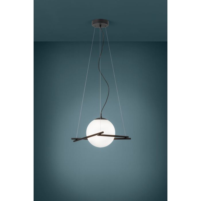 Eglo Salvezinas Μοντέρνο Κρεμαστό Φωτιστικό Μονόφωτο με Ντουί E27 σε Μαύρο Χρώμα   39591