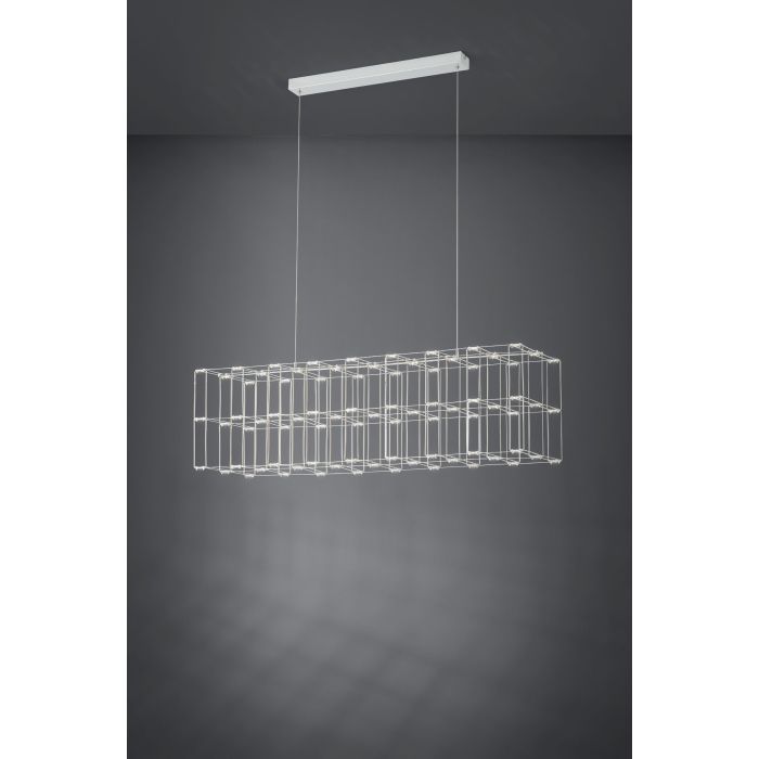 Eglo Frontera Μοντέρνο Κρεμαστό Φωτιστικό με Ενσωματωμένο LED σε Ασημί Χρώμα 39763