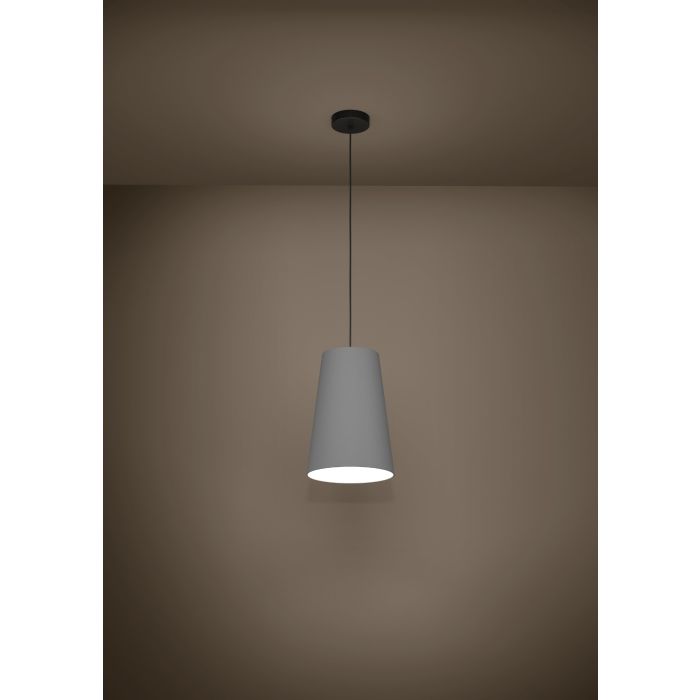 Eglo Petrosa Μοντέρνο Κρεμαστό Φωτιστικό Μονόφωτο Καμπάνα με Ντουί E27 σε Γκρι Χρώμα   390135