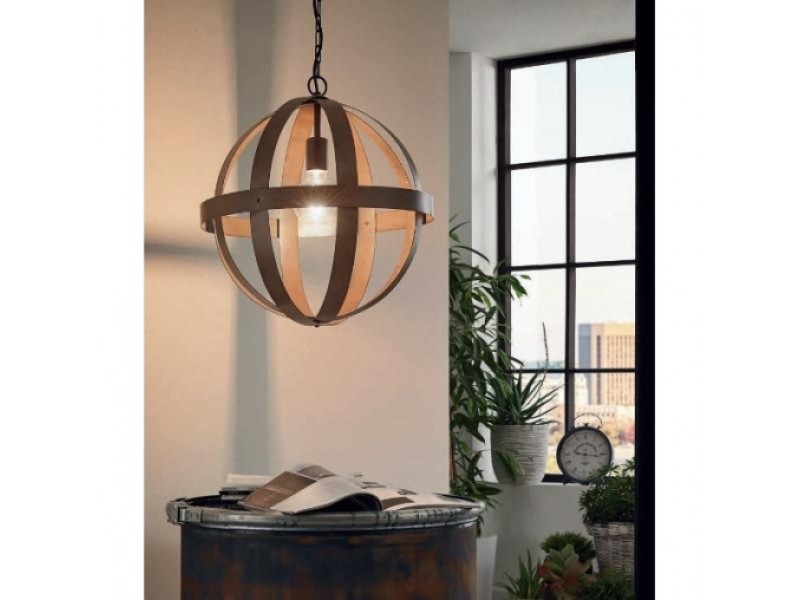 Eglo Westbury Κρεμαστό Φωτιστικό Vintage Μονόφωτο Χάλκινο 49476