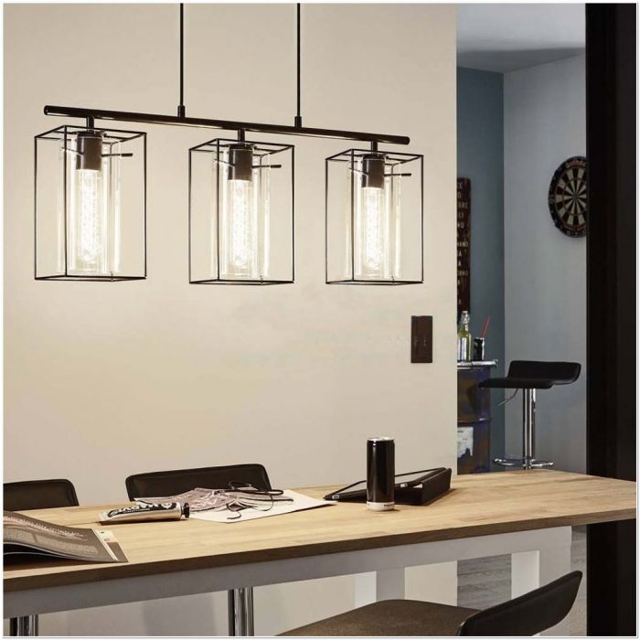 Eglo Loncino Κρεμαστό Φωτιστικό Μοντέρνο Τρίφωτο Ράγα Διάφανο 49496 - second view