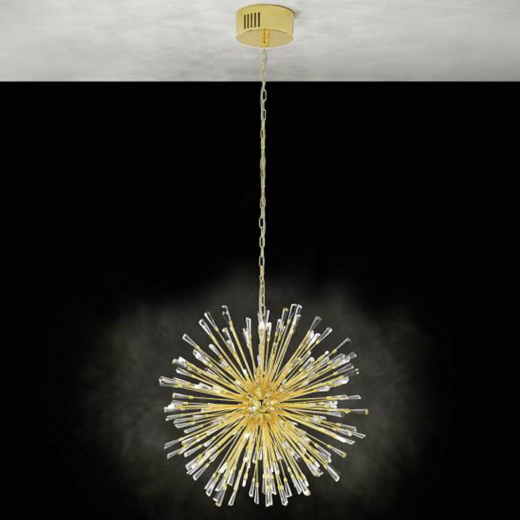 Φωτιστικό Κρεμαστό Ø68 εκ. Led G4 21*1,2w 21*100lm 2700 Warm White Χρυσό -Διάφανα Κρύσταλλα Eglo Vivaldo 1 39255 - second view