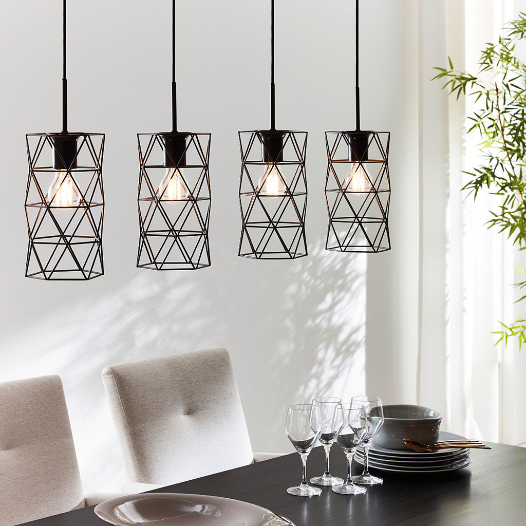 Eglo Estevau Κρεμαστό Φωτιστικό Μοντέρνο Πολύφωτο Καφέ 97066 - second view