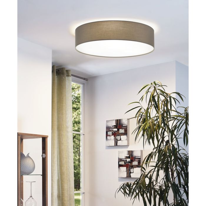 Eglo Pasteri Μοντέρνα Υφασμάτινη Πλαφονιέρα Οροφής με Ντουί E27 σε Γκρι χρώμα 57cm 97612