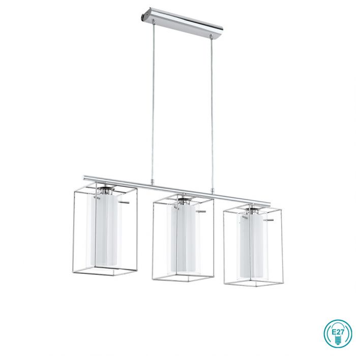 Eglo Loncino Κρεμαστό Φωτιστικό Μοντέρνο Τρίφωτο Ράγα Διάφανο 94378