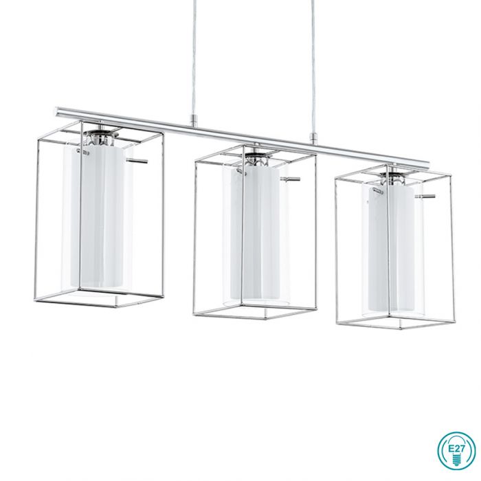 Eglo Loncino Κρεμαστό Φωτιστικό Μοντέρνο Τρίφωτο Ράγα Διάφανο 94378 - second view