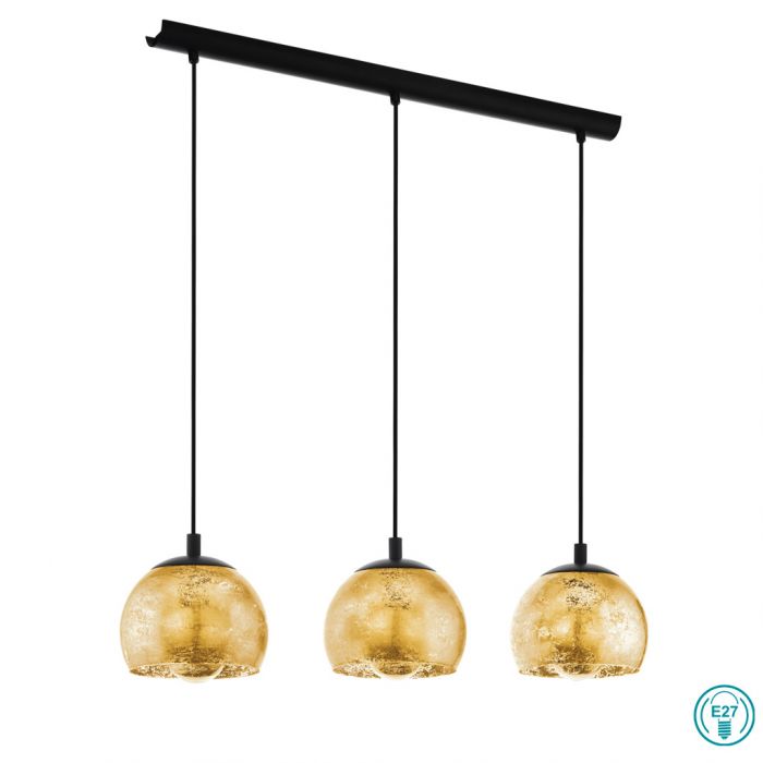 Eglo Albaraccin Κρεμαστό Φωτιστικό Μοντέρνο Τρίφωτο Κίτρινο 98525