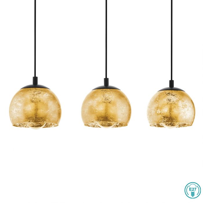 Eglo Albaraccin Κρεμαστό Φωτιστικό Μοντέρνο Τρίφωτο Κίτρινο 98525 - μικρογραφία 4