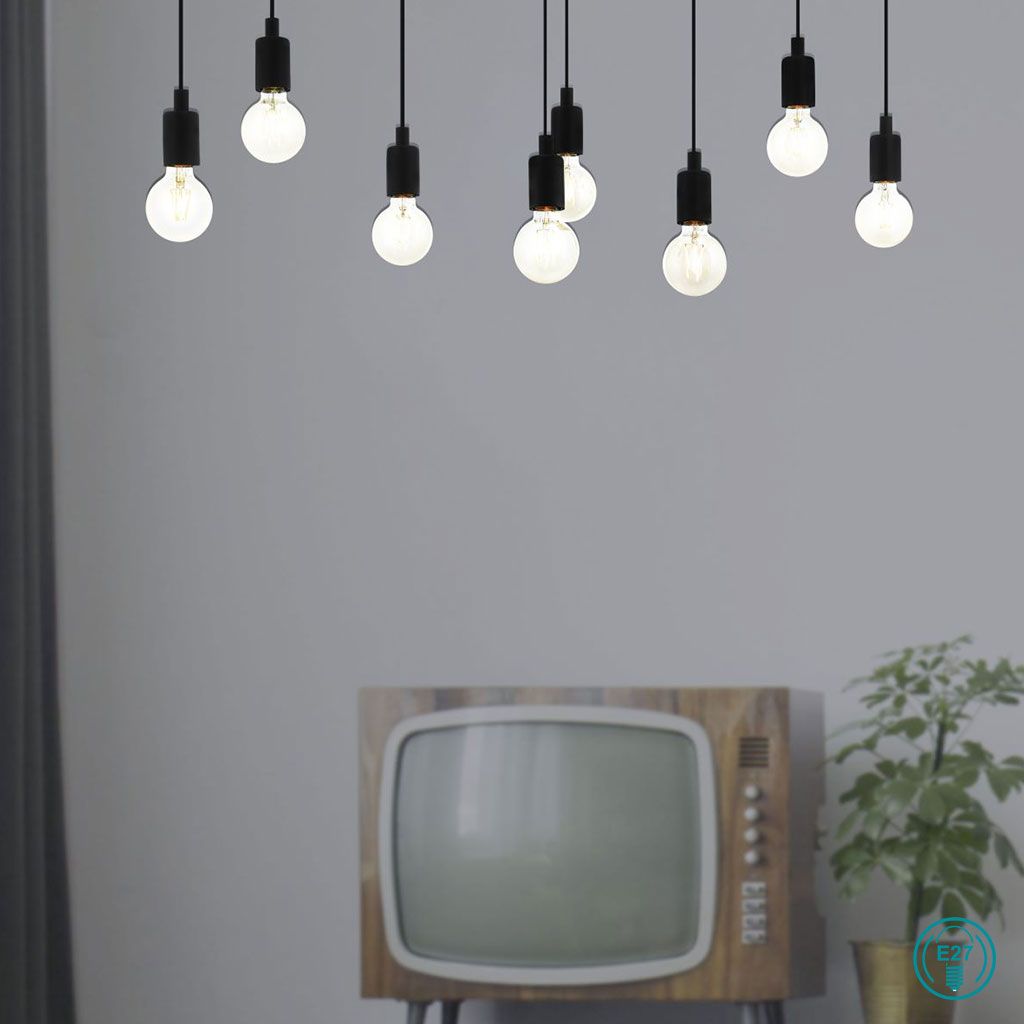 Eglo Hogsmill Κρεμαστό Φωτιστικό Μοντέρνο Πολύφωτο Μαύρο 43322 - second view