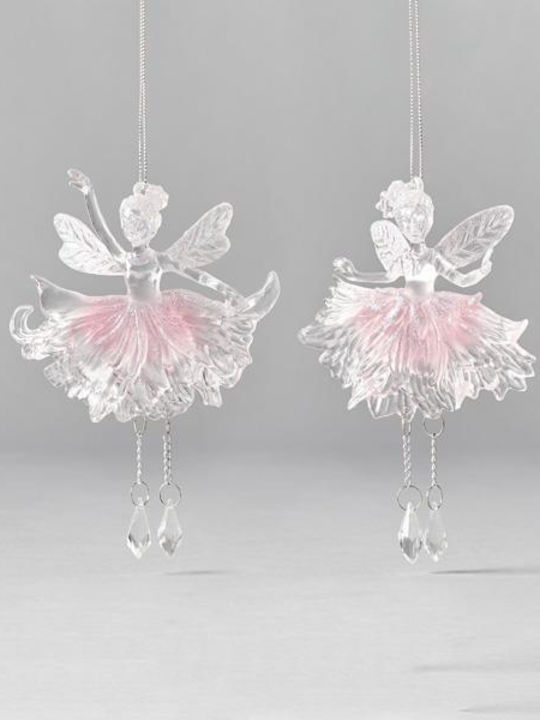 Eurolamp Χριστουγεννιάτικη Πλαστική Φιγούρα Νεράιδα Διάφανο 15.5x10εκ. 600-45604