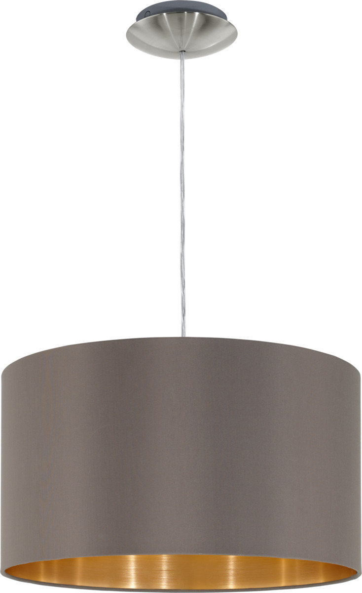 Φωτιστικό Κρεμαστό Υφασμάτινο EGLO MASERLO 31603 Καπουτσίνο-Χρυσό D380mm