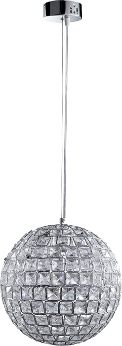 ΦΩΤΙΣΤΙΚΟ ΟΡΟΦΗΣ ΚΡΕΜΑΣΤΟ ΧΡΩΜΙΟ 1XE27 D280 ΚΡΥΣΤΑΛΛO