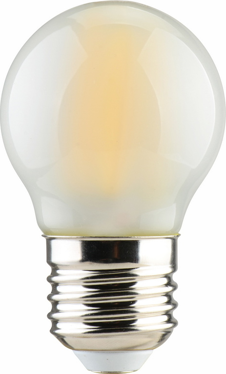 Λάμπα LED filament σφαιρική E27 4W 230V 3000k θερμό λευκό φως 380lm frosted | 01-23909