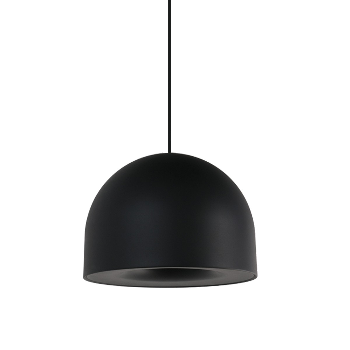 VK Lighting VK/04393/PE/B Μοντέρνο Κρεμαστό Φωτιστικό Μονόφωτο με Ντουί E27 σε Μαύρο Χρώμα