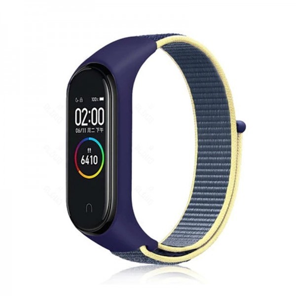 Woven Texture Λουράκι Κίτρινο / Μπλε (Mi Band 5)