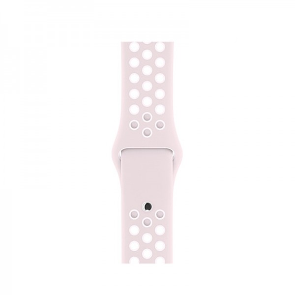 Ανταλλακτικό Λουράκι OEM Softband για Apple Watch 42/44mm (Ροζ-Άσπρο) - second view