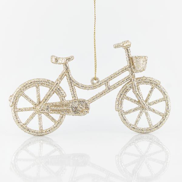 EUROLAMP ΠΟΔΗΛΑΤΑΚΙ ΑΚΡΥΛΙΚΟ, ΜΕ ΣΑΜΠΑΝΙΖΕ ΧΡΥΣΟ GLITTER, 12,7CM  600-40756