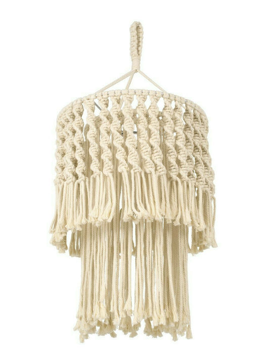 GloboStar Vintage Κρεμαστό Φωτιστικό Μονόφωτο με Ντουί E27 σε Μπεζ Χρώμα  36204