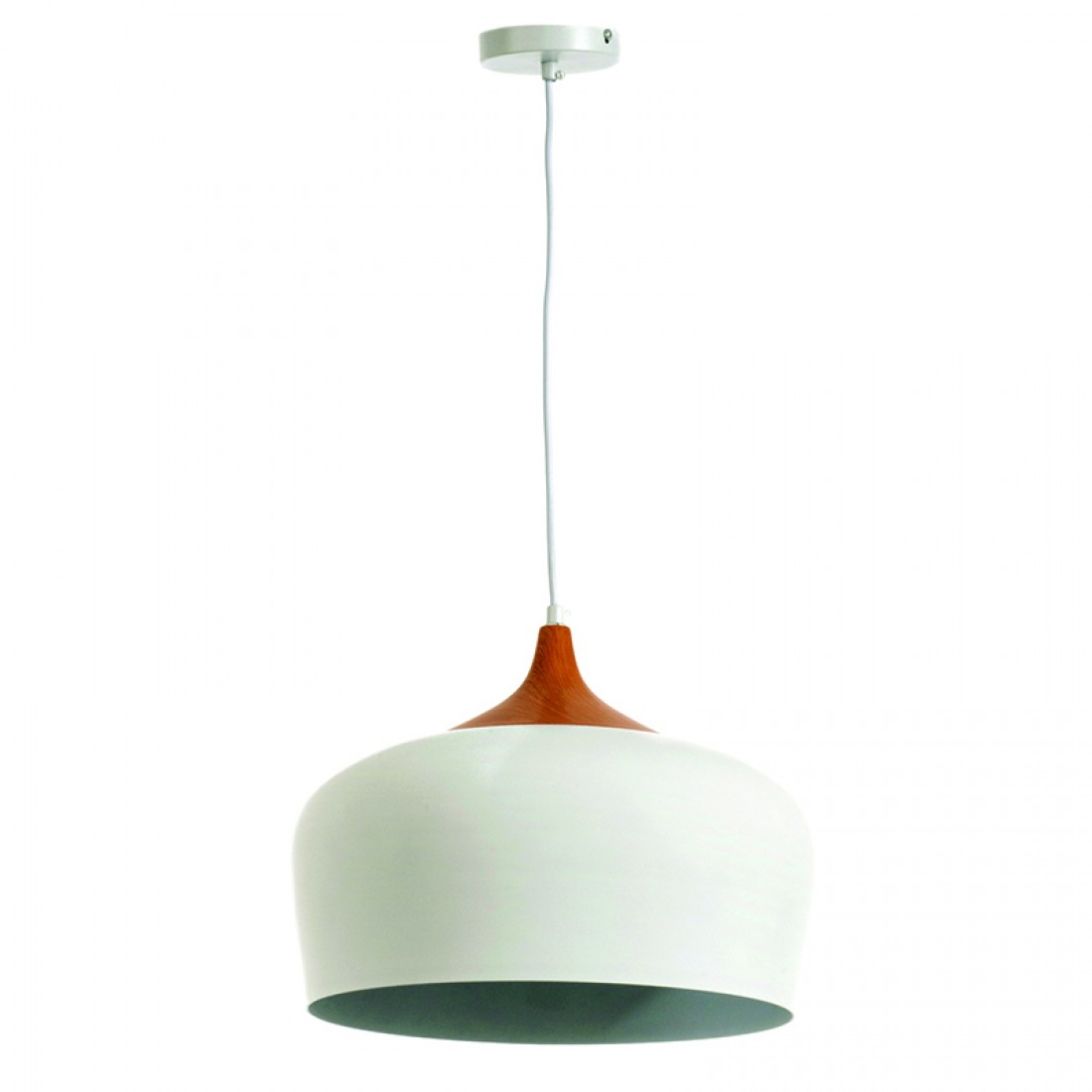 INLIGHT ΦΩΤΙΣΤΙΚΟ ΟΡΟΦΗΣ ΚΡΕΜΑΣΤΟ ΜΕΤΑΛΛΟ/ΞΥΛΟ ΛΕΥΚΟ Φ40 4387