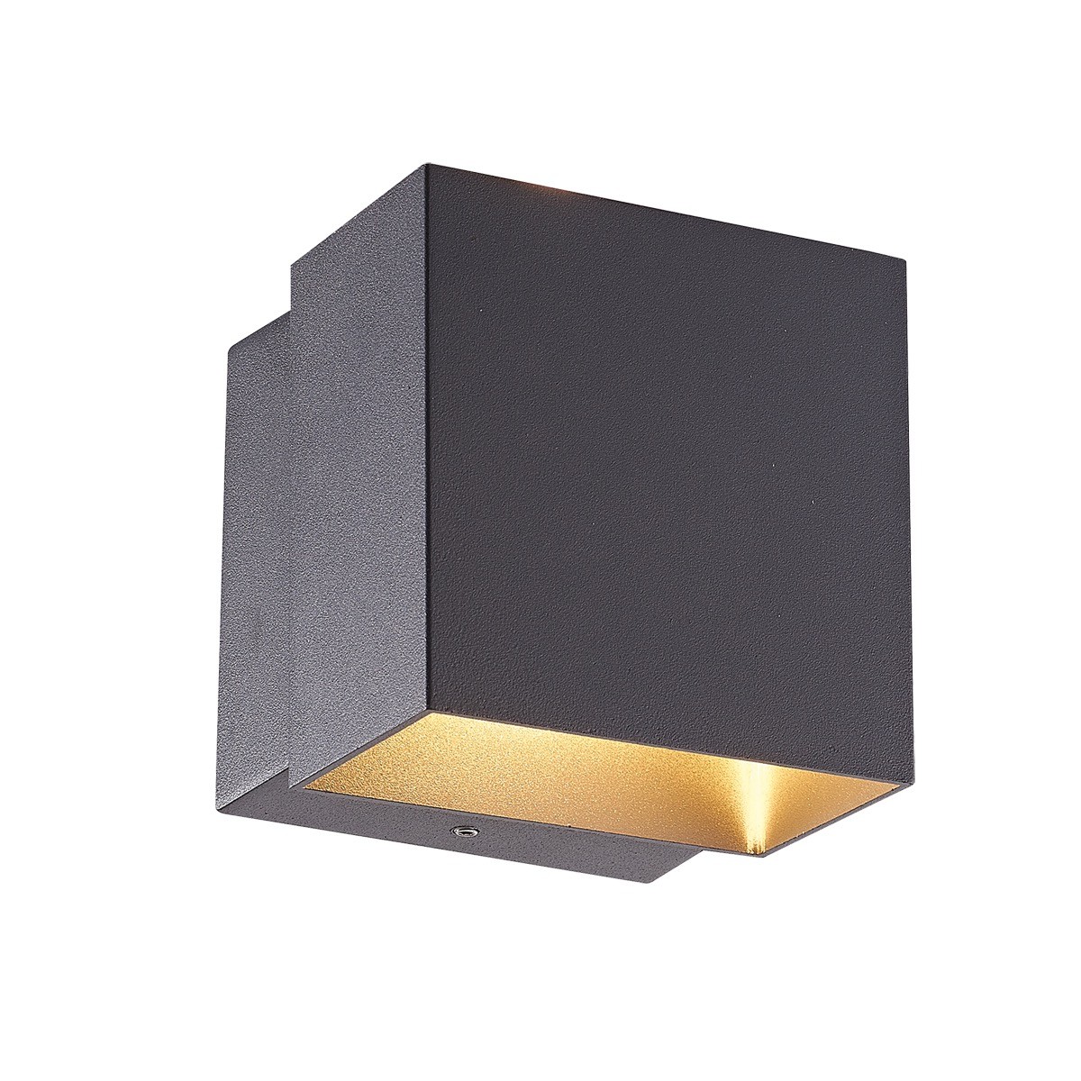 VK Lighting VK/02051/AN/W Στεγανή Επιτοίχια Πλαφονιέρα Εξωτερικού Χώρου με Ενσωματωμένο LED σε Μαύρο Χρώμα