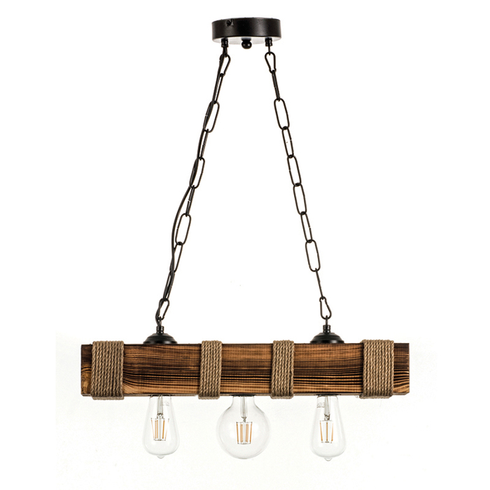 INLIGHT ΤΡΙΦΩΤΟ ΦΩΤΙΣΤΙΚΟ ΟΡΟΦΗΣ ΞΥΛΙΝΟ/ΣΧΟΙΝΙ ΦΥΣΙΚΟ 5318-3