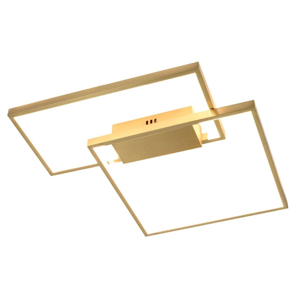 Inlight Μοντέρνα Μεταλλική Πλαφονιέρα Οροφής με Ενσωματωμένο LED σε Χρυσό χρώμα 45cm 6066-GL