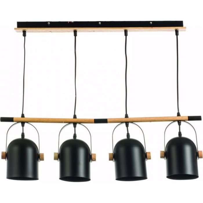 INLIGHT ΤΕΤΡΑΦΩΤΟ ΦΩΤΙΣΤΙΚΟ ΟΡΟΦΗΣ ΡΑΓΑ ΜΕΤΑΛΛΟ/ΞΥΛΟ ΜΑΥΡΟ 6130-4