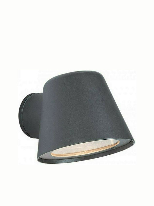 Zambelis Lights Στεγανή Επιτοίχια Πλαφονιέρα Εξωτερικού Χώρου GU10 σε Μαύρο Χρώμα - second view