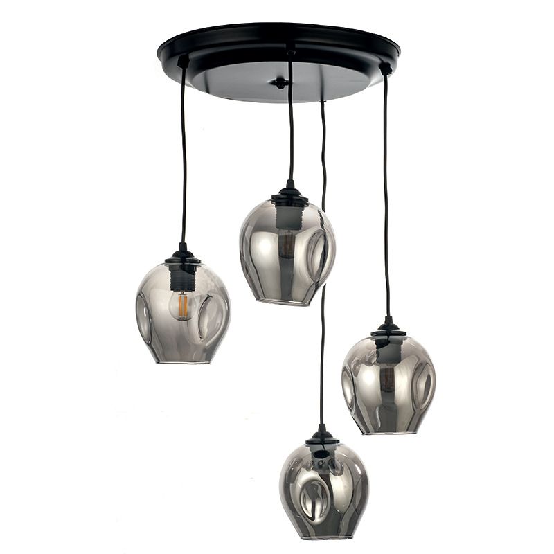 INLIGHT ΤΕΤΡΑΦΩΤΟ ΦΩΤΙΣΤΙΚΟ ΟΡΟΦΗΣ ΜΕΤΑΛΛΟ ΓΥΑΛΙ ΜΑΥΡΟ/ΦΙΜΕ 4474-4