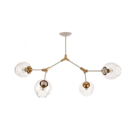 INLIGHT Πολύφωτο κρεμαστό φωτιστικό μεταλλικό Ασπρόμαυρο 6129-4