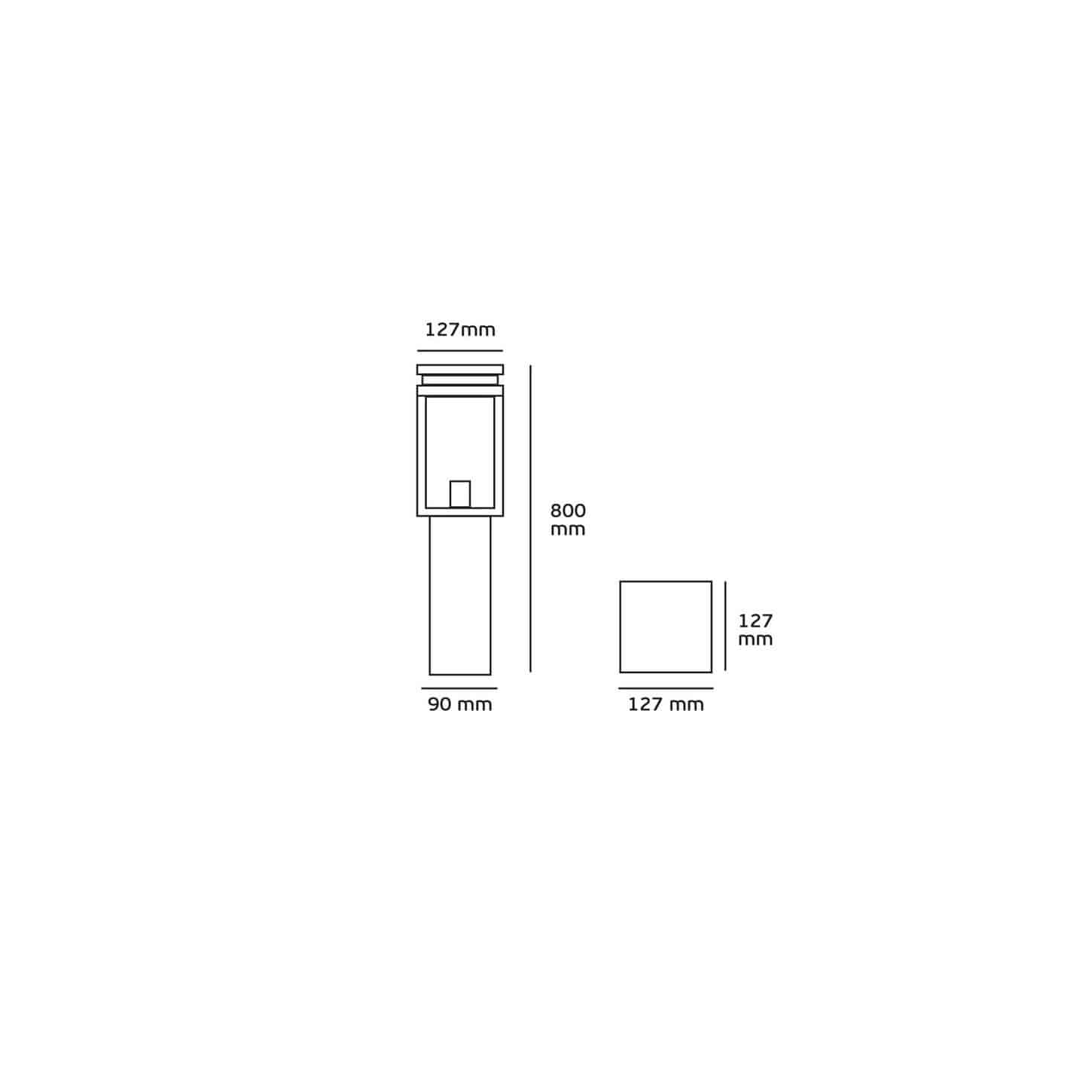 Φωτιστικό Δαπέδου Φανάρι Black VK/03066/80/B VKLed - second view