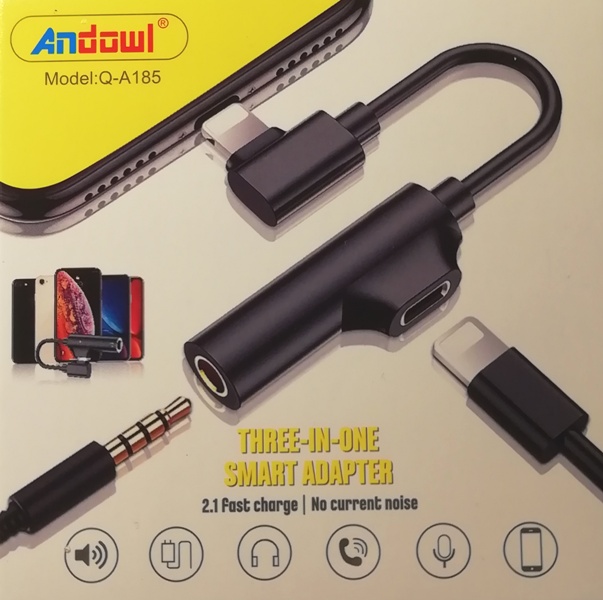 Έξυπνος προσαρμογέας 3 σε 1 Q-A185 ANDOWL | SA05002SMR80BK