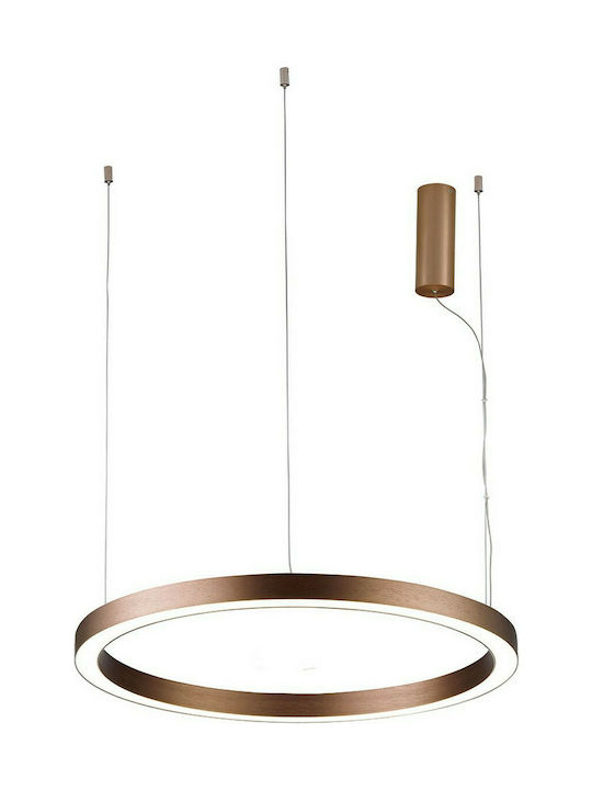 Viokef Μοντέρνο Κρεμαστό Φωτιστικό με Ενσωματωμένο LED σε Καφέ Χρώμα 4244500 - Κύρια εικόνα