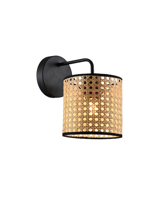 Viokef Μοντέρνο Φωτιστικό Τοίχου με Ντουί E27 σε Καφέ Χρώμα Πλάτους 16cm  4268100