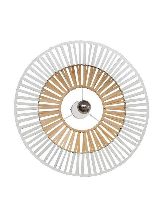 Zambelis Lights Μοντέρνο Φωτιστικό Τοίχου με Ντουί E27 σε Λευκό Χρώμα Πλάτους 80cm 19250