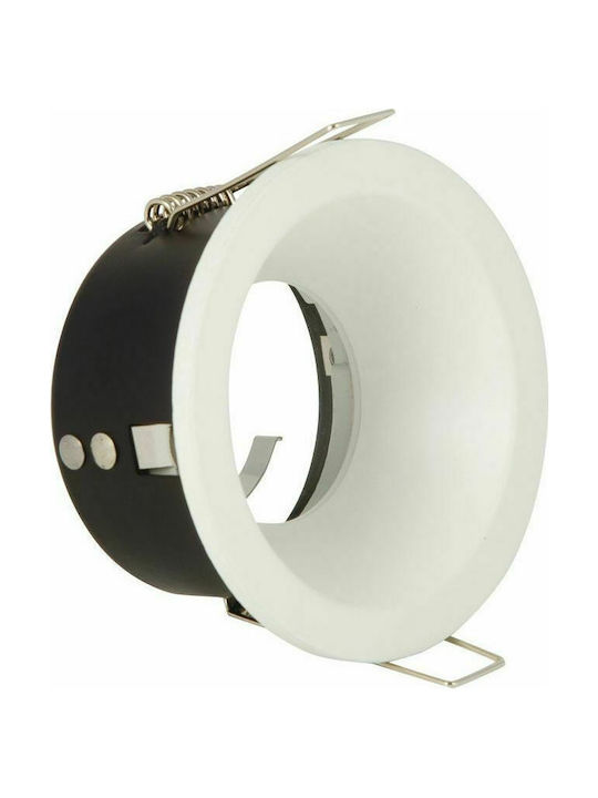 VK Lighting VK/03059/W Στεγανό Σποτ Οροφής Εξωτερικού Χώρου GU5.3 MR16 σε Λευκό Χρώμα VK/03059/W