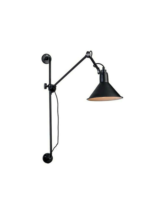 Zambelis Lights Vintage Φωτιστικό Τοίχου με Ντουί E27 σε Μαύρο Χρώμα Πλάτους 20cm 19218