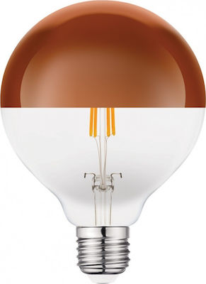 VK Lighting VK/05108/D/E/PCT/W E27 G125 7W Θερμό Λευκό Filament Dimmable