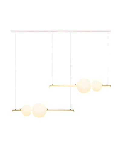 Zambelis Lights Μοντέρνο Κρεμαστό Φωτιστικό Πολύφωτο Ράγα με Ενσωματωμένο LED σε Χρυσό Χρώμα 22235