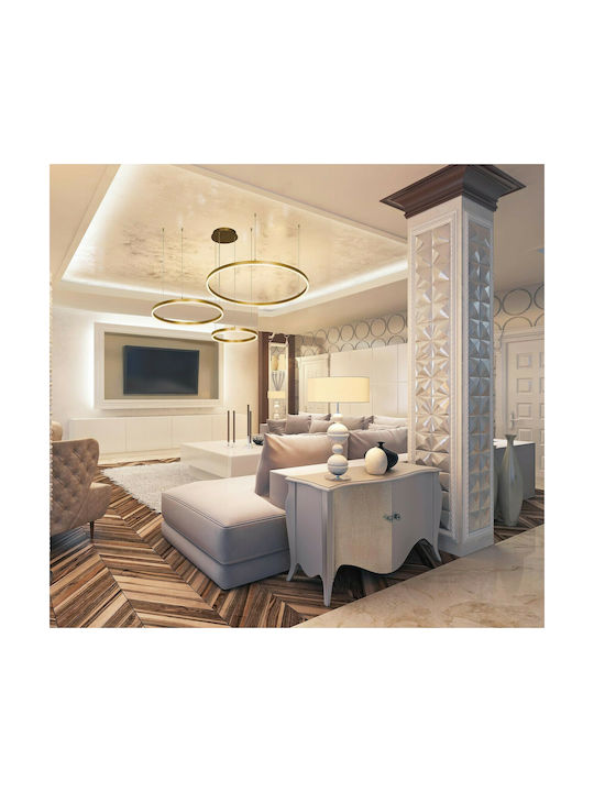 Zambelis Lights 1956 Μοντέρνο Κρεμαστό Φωτιστικό με Ενσωματωμένο LED σε Χρυσό Χρώμα - second view