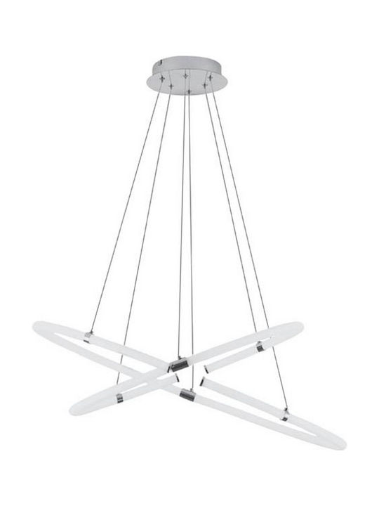 Zambelis Lights 1953 Μοντέρνο Κρεμαστό Φωτιστικό με Ενσωματωμένο LED σε Λευκό Χρώμα