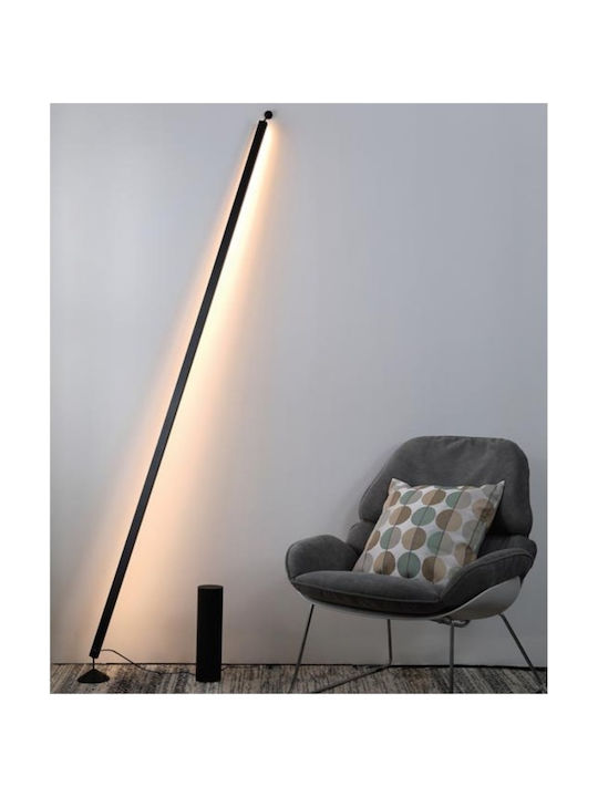 Zambelis Lights Μοντέρνο LED Φωτιστικό Δαπέδου Υ175xΜ11εκ. με Θερμό Λευκό Φως σε Μαύρο Χρώμα 19116 - second view