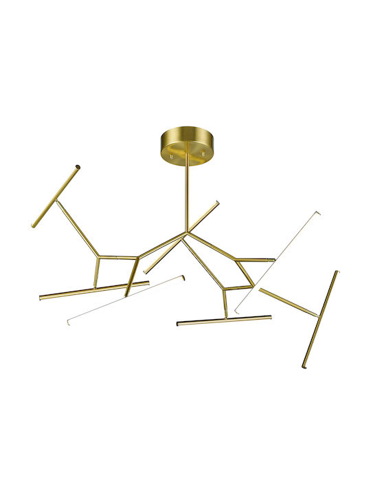 Zambelis Lights Μοντέρνο Κρεμαστό Φωτιστικό σε Χρυσό Χρώμα 2073