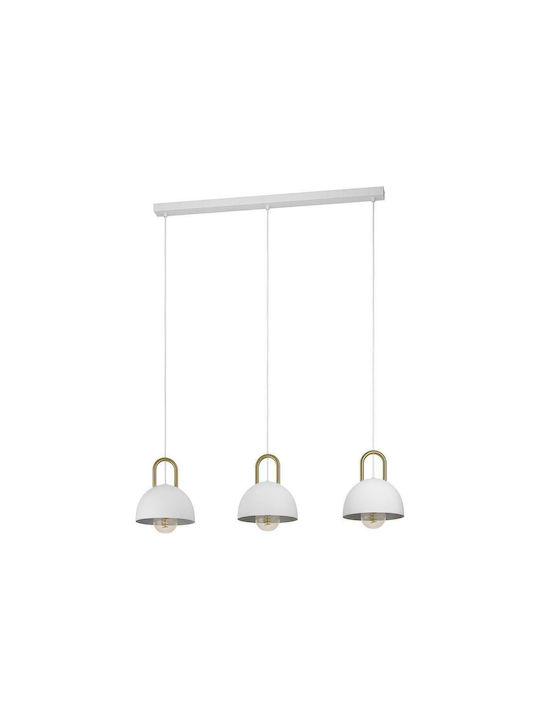 Eglo Calmanera Μοντέρνο Κρεμαστό Φωτιστικό Τρίφωτο Ράγα με Ντουί E27 σε Λευκό Χρώμα 99696